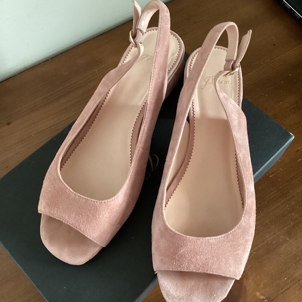 J.Crew Open-Toe Slingback Heels. - image 3